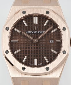 Alternative view of Audemars Piguet-Royal Oak Ladies 67651OR 33mm Rose Gold/Rose Gold Brown Dial ZF Swiss Quartz