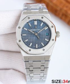 Audemars Piguet-Royal Oak Ladies 77350 34mm Stainless Steel/Steel Blue Dial BF A5800 Automatic