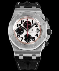 Audemars Piguet-Royal Oak Offshore 26470ST Chronograph 42mm Stainless Steel/Leather White/Black Dials TKF A7750 Automatic