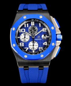 Audemars Piguet-Royal Oak Offshore 26400 Chronograph 44mm Stainless Steel/Rubber Blue/Silver Dials TKF A7750 Automatic