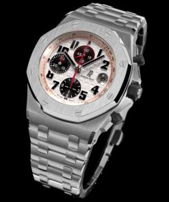 Alternative view of Audemars Piguet-Royal Oak Offshore 26470ST Chronograph 42mm Stainless Steel/Steel Cream Dials TKF A7750 Automatic