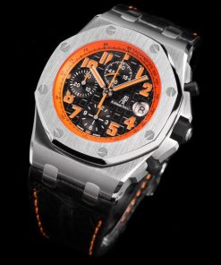 Alternative view of Audemars Piguet-Royal Oak Offshore 26470ST Chronograph 42mm Stainless Steel/Leather Black Dials TKF A7750 Automatic