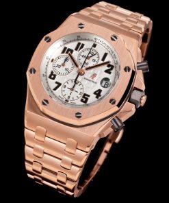 Alternative view of Audemars Piguet-Royal Oak Offshore 26470OR Chronograph 42mm Rose Gold White/White Dials TKF A7750 Automatic