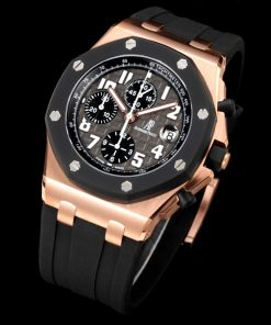Alternative view of Audemars Piguet-Royal Oak Offshore 26470OR  Chronograph 42mm Rose Gold/Rubber Grey/Black Dials TKF A7750 Automatic