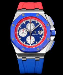 Audemars Piguet-Royal Oak Offshore 26400 Chronograph 44mm Stainless Steel/Rubber Blue Dial TKF A7750 Automatic