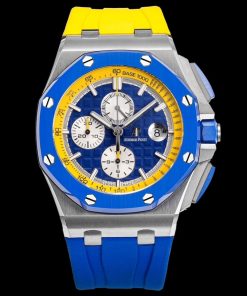 Audemars Piguet-Royal Oak Offshore 26400 Chronograph 44mm Stainless Steel/Rubber Blue Dial TKF A7750 Automatic