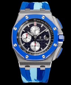 Audemars Piguet-Royal Oak Offshore 26400 Chronograph 44mm Stainless Steel/Rubber Blue Dial TKF A7750 Automatic