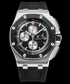 Audemars Piguet-Royal Oak Offshore 26400 Chronograph 44mm Stainless Steel/Rubber Black Dial TKF A7750 Automatic