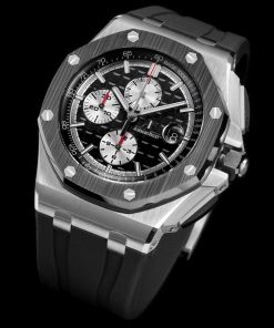 Alternative view of Audemars Piguet-Royal Oak Offshore 26400 Chronograph 44mm Stainless Steel/Rubber Black Dial TKF A7750 Automatic