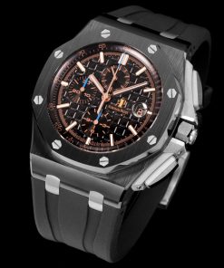Alternative view of Audemars Piguet-Royal Oak Offshore 26400 Chronograph 44mm DLC/Rubber Black Dial TKF A7750 Automatic