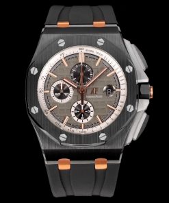 Audemars Piguet-Royal Oak Offshore 26400 Chronograph 44mm DLC/Rubber Grey Dial TKF A7750 Automatic