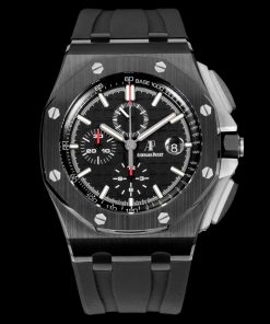 Audemars Piguet-Royal Oak Offshore 26400 Chronograph 44mm DLC/Rubber Black Dial TKF A7750 Automatic