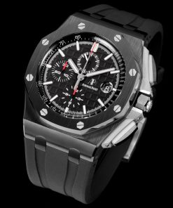 Alternative view of Audemars Piguet-Royal Oak Offshore 26400 Chronograph 44mm DLC/Rubber Black Dial TKF A7750 Automatic