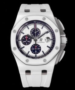 Audemars Piguet-Royal Oak Offshore 26400 Chronograph 44mm Ceramic/Rubber White Dial TKF A7750 Automatic