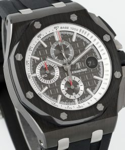 Alternative view of Audemars Piguet-Royal Oak Offshore 26405 Chronograph 44mm Ceramic/Rubber Grey Dial APJF Cal.3126 Automatic