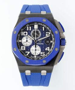 Audemars Piguet-Royal Oak Offshore 26405 Chronograph 44mm Ceramic/Rubber Dark Blue Dial APJF Cal.3126 Automatic
