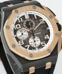 Alternative view of Audemars Piguet-Royal Oak Offshore 26405 Chronograph 44mm Ceramic/Rubber Grey Dial APJF Cal.3126 Automatic