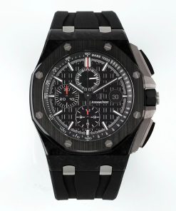 Audemars Piguet-Royal Oak Offshore 26405 Chronograph 44mm Carbon/Rubber Black Dial APJF Cal.3126 Automatic