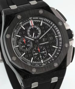 Alternative view of Audemars Piguet-Royal Oak Offshore 26405 Chronograph 44mm Carbon/Rubber Black Dial APJF Cal.3126 Automatic