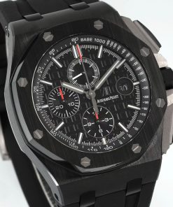 Alternative view of Audemars Piguet-Royal Oak Offshore 26405 Chronograph 44mm Ceramic/Rubber Black Dial APJF Cal.3126 Automatic