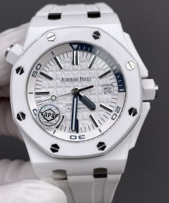 Audemars Piguet-Royal Oak Diver 15707CB 42mm White Ceramic/RU White Dial APSF SA3120 Automatic