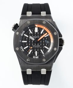 Audemars Piguet-Royal Oak Diver 15707CE 42mm Black Ceramic/RU Black Dial APSF SA3120 Automatic