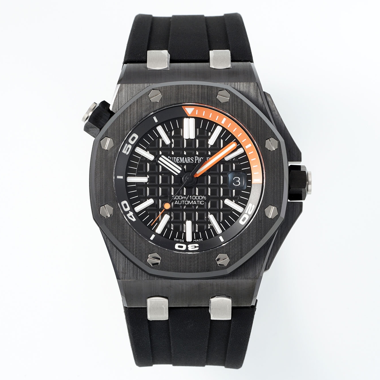 Audemars Piguet-Royal Oak Diver 15707CE 42mm Black Ceramic/RU Black Dial APSF SA3120 Automatic