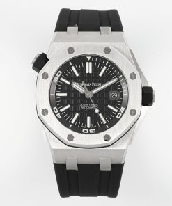 Audemars Piguet-Royal Oak Offshore Diver 15703(Solid Back) 42mm Stainless Steel/Rubber Black Dial APSF SA3120 Automatic