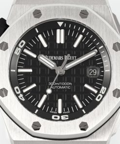 Alternative view of Audemars Piguet-Royal Oak Offshore Diver 15703(Solid Back) 42mm Stainless Steel/Rubber Black Dial APSF SA3120 Automatic