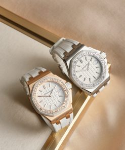 Alternative view of Audemars Piguet-Royal Oak Offshore Diver Ladies 67540 37mm Diamonds Stainlesss Steel/Rubber White  Swiss Quartz