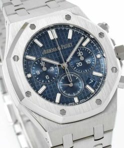 Alternative view of Audemars Piguet-Royal Oak Chronograph 26715ST 38mm Stainless Steel/Steel Blue Dial APSF A2385 Automatic