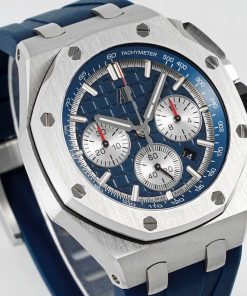 Alternative view of Audemars Piguet-Royal Oak Offshore 26420SO Chronograph 43mm Stainless Steel/Rubber Blue Dial APSF SH4401 Automatic