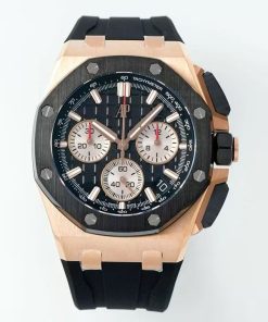 Audemars Piguet-Royal Oak Offshore 26420SO Chronograph 43mm Rose Gold/Rubber Black/Silver Dials APSF SH4401 Automatic