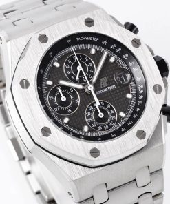 Alternative view of Audemars Piguet-Royal Oak Offshore 26238 Chronograph 42mm Stainless Steel/Steel Black Dial APF A7750 Automatic