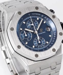 Alternative view of Audemars Piguet-Royal Oak Offshore 26238 Chronograph 42mm Stainless Steel/Steel Blue Dial APF A7750 Automatic