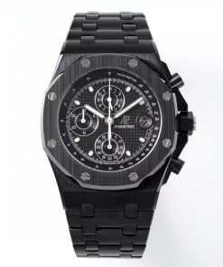 Audemars Piguet-Royal Oak Offshore 26238 Chronograph 42mm Ceramic/Ceramic Black Dial APF A7750 Automatic