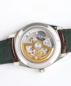 Alternative view of Rolex-1908 Perpetual 39mm Stainless Steel/Leather White Dial R+F Cal.7140 Automatic