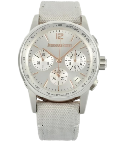 Audemars Piguet-Code11.59 Chronograph 26393 41mm Stainless Steel/Leather Silver Dial APPF A7750 Automatic