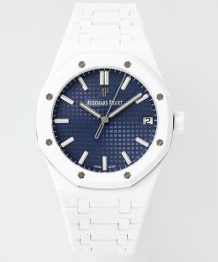 Audemars Piguet-Royal Oak 41mm 15500 White Ceramic/Ceramic Blue Dial APSF SA4302 Automatic