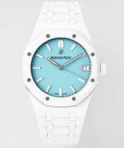 Audemars Piguet-Royal Oak 41mm 15500 White Ceramic/Ceramic Tiffany Blue Dial APSF SA4302 Automatic