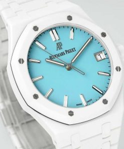 Alternative view of Audemars Piguet-Royal Oak 41mm 15500 White Ceramic/Ceramic Tiffany Blue Dial APSF SA4302 Automatic