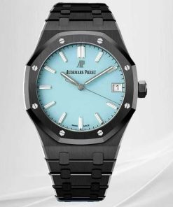 Audemars Piguet-Royal Oak 41mm 15500 Black Ceramic/Ceramic Tiffany Blue Dial APSF SA4302 Automatic