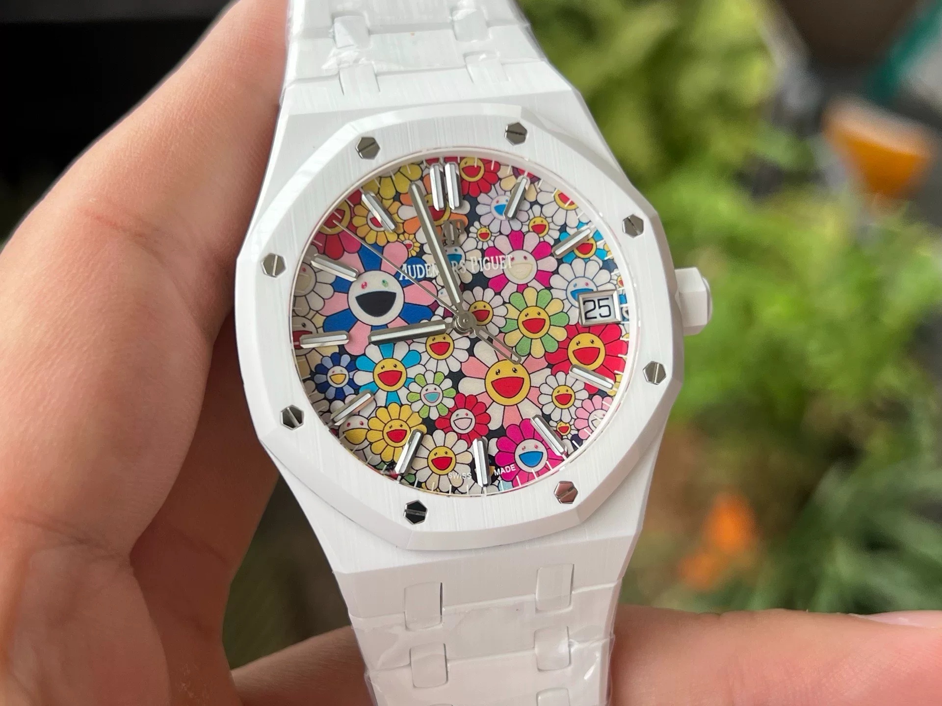 Audemars Piguet-Royal Oak 41mm 15500 White Ceramic/Ceramic Sunflower Dial APSF SA4302 Automatic - Image 11