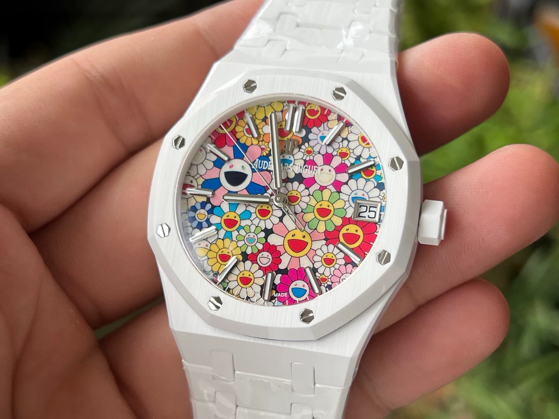 Audemars Piguet-Royal Oak 41mm 15500 White Ceramic/Ceramic Sunflower Dial APSF SA4302 Automatic - Image 12