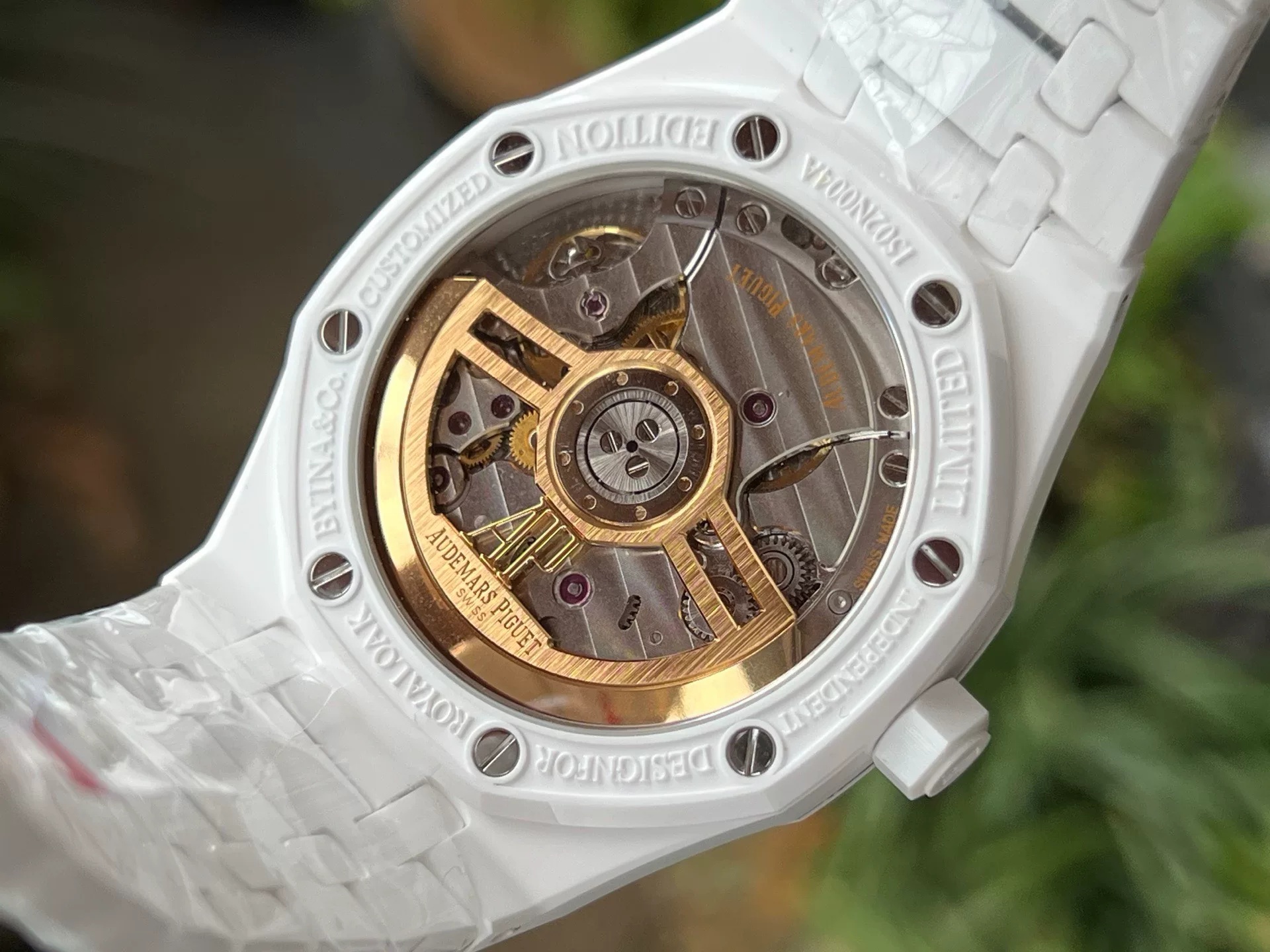 Audemars Piguet-Royal Oak 41mm 15500 White Ceramic/Ceramic Sunflower Dial APSF SA4302 Automatic - Image 15