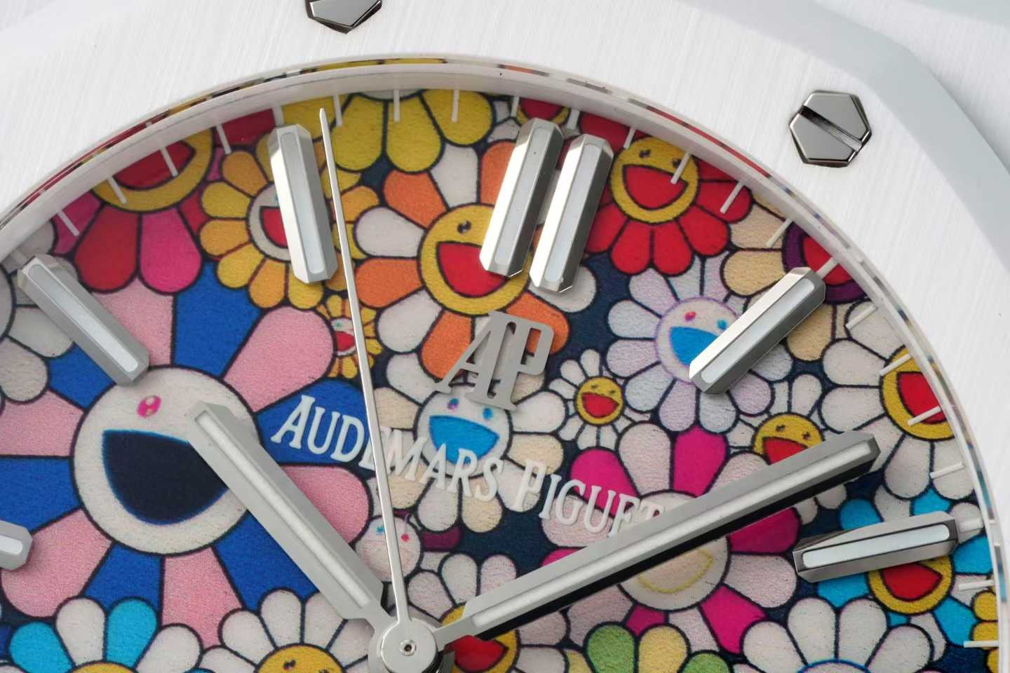 Audemars Piguet-Royal Oak 41mm 15500 White Ceramic/Ceramic Sunflower Dial APSF SA4302 Automatic - Image 4