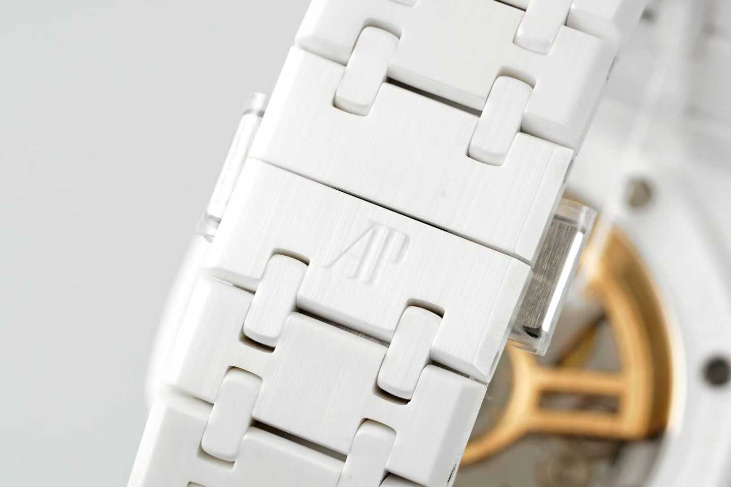 Audemars Piguet-Royal Oak 41mm 15500 White Ceramic/Ceramic Sunflower Dial APSF SA4302 Automatic - Image 6