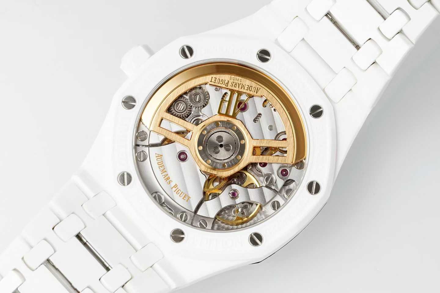 Audemars Piguet-Royal Oak 41mm 15500 White Ceramic/Ceramic Sunflower Dial APSF SA4302 Automatic - Image 9