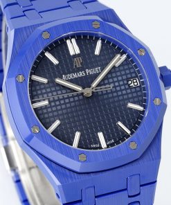 Alternative view of Audemars Piguet-Royal Oak 41mm 15500 Blue Ceramic/Ceramic Blue Dial APSF SA4302 Automatic