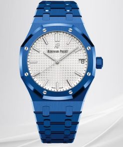 Audemars Piguet-Royal Oak 41mm 15500 Blue Ceramic/Ceramic White Dial APSF SA4302 Automatic